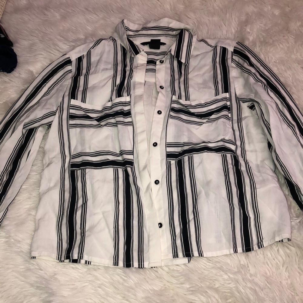 Black & White Blouse